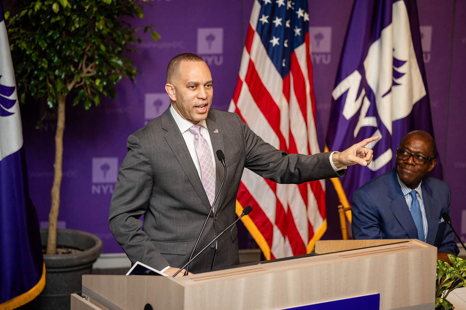 Congressman Hakeem Jeffries speaking at NYU-DC Campus in Washington D.C. 
Annan Productions LLC. www.annanproductions.com