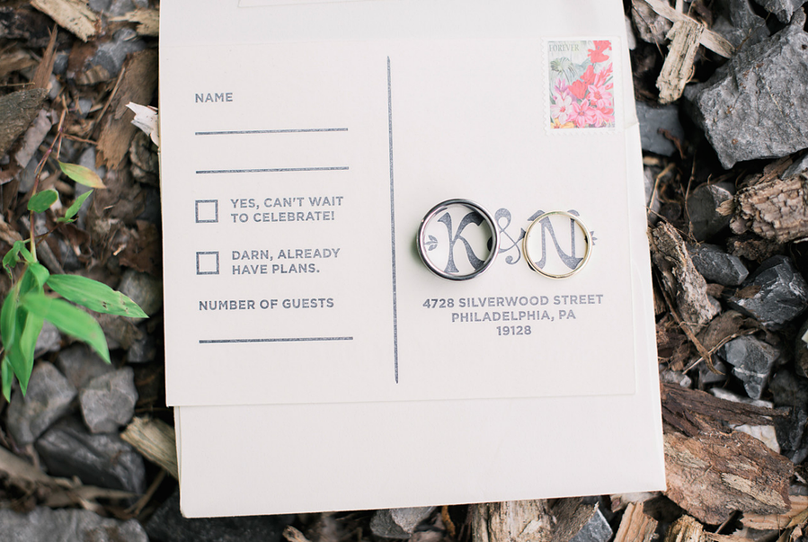 Letterpressed RSVP card