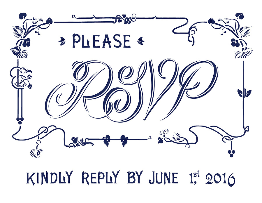Detail of RSVP card design
