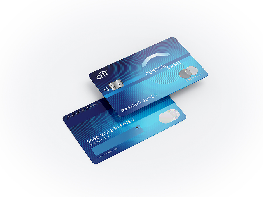 Image of the front and back of Citibank's new cash rewards credit card