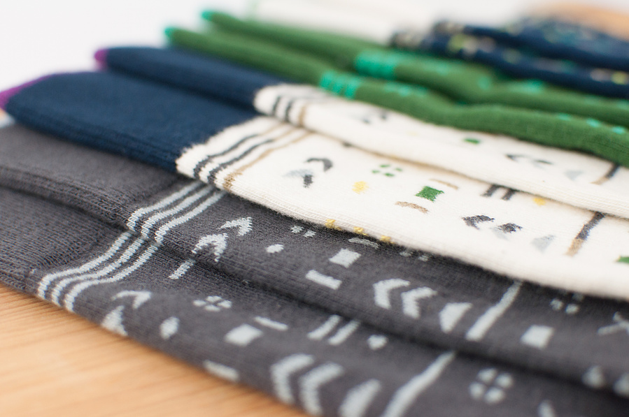 Detail of sock design created for subscription company based in Austin, TX