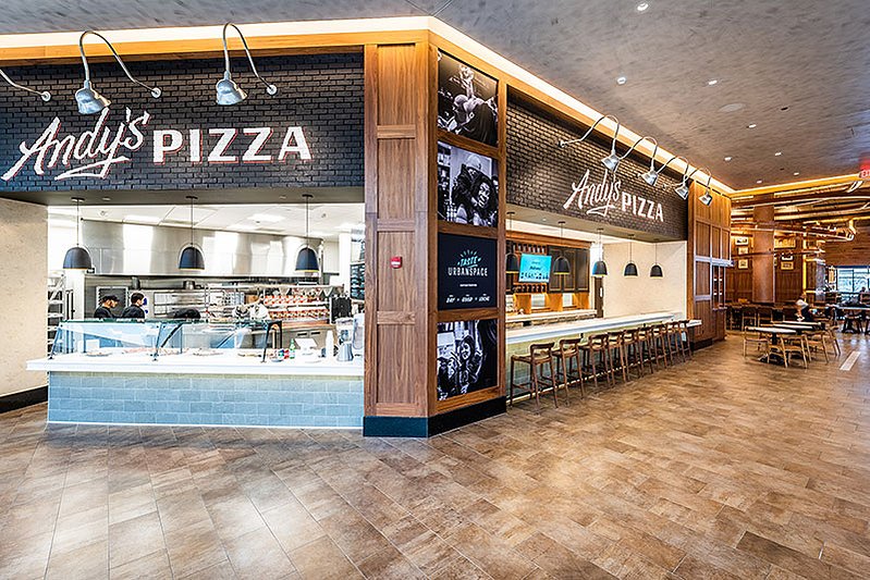 Hand painted facade for pizza restaurant