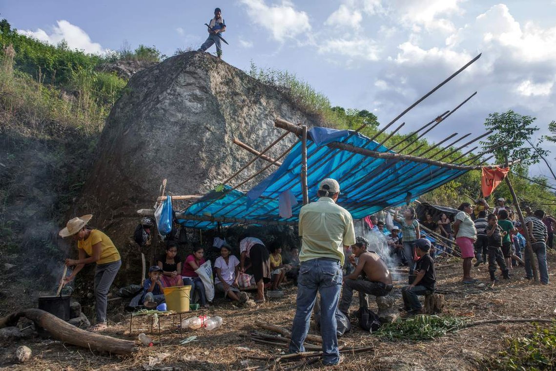 Protestors from the Civic Council of Popular and Indigenous Organizations ( COPINH) have set up camp in Rio Blanco to protest the construction of the Agua Zarca Dam. The demands of Honduras's indigenous people are routinely ignored.