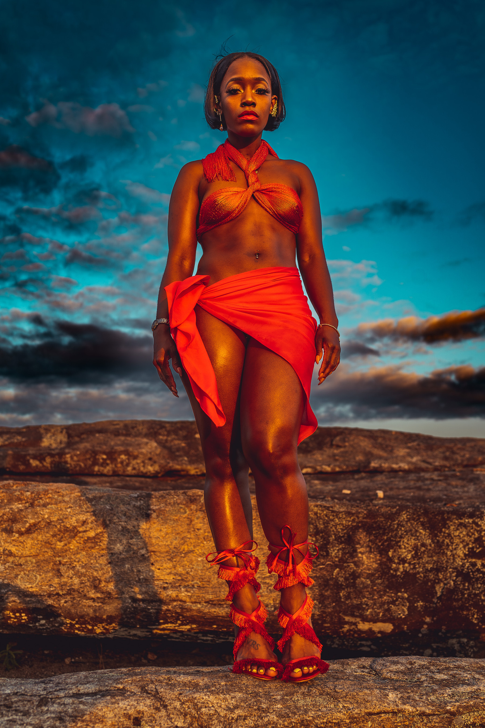 Aphrodite - The Goddess of Love. Ebony embodies A Goddess In Human Form. The entire series was shot at Arabia Mountain, Georgia. This piece will only have (5) Matte 20 x 30, (5) glossy 12x18, (25) glossy 8 x 12 printed