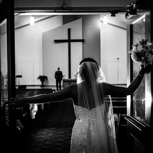 Wedding photography at First Reformed Church, Rock Rapids, Iowa. 