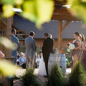 Wedding photography at Calico Skies Vineyard, Inwood, Iowa. 