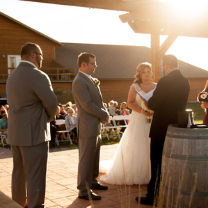 Wedding photography at Calico Skies Vineyard, Inwood, Iowa. 