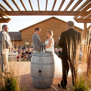 Wedding photography at Calico Skies Vineyard, Inwood, Iowa. 