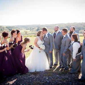 Wedding photography at Calico Skies Vineyard, Inwood, Iowa. 