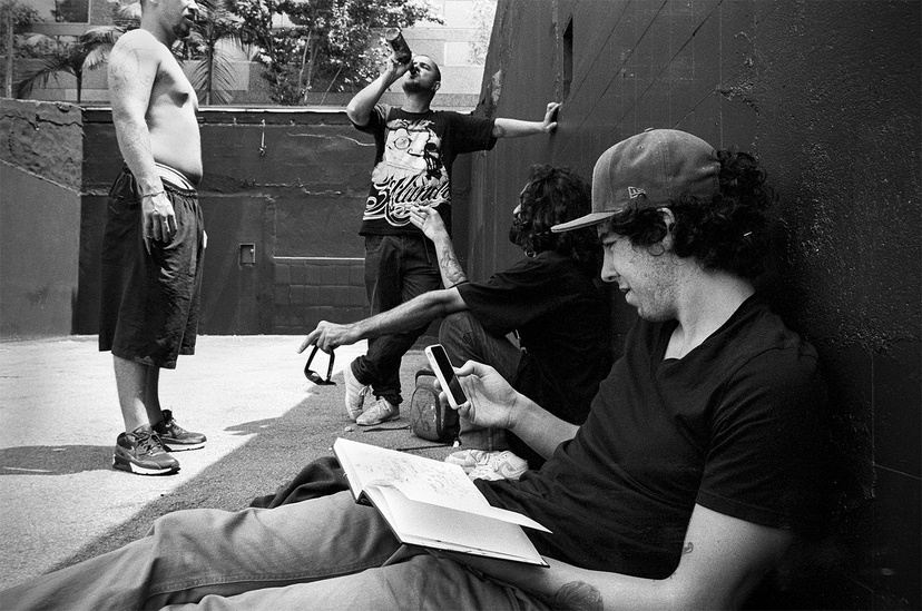 Quinho Bones Nick Alive and Fabiano Senk does graffiti and street art in São Paulo, Brazil photo by Jordan Starr