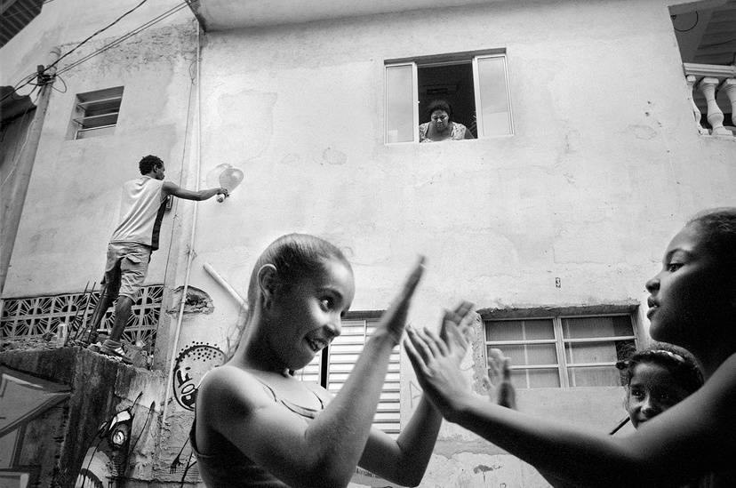Feik does graffiti and street art in São Paulo at the Projeto Revivarte event, Brazil photo by Jordan Starr
