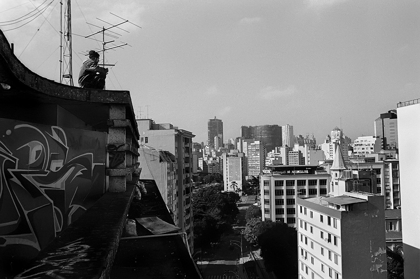 Quinho and OTM Crew does graffiti and street art in São Paulo, Brazil photo by Jordan Starr