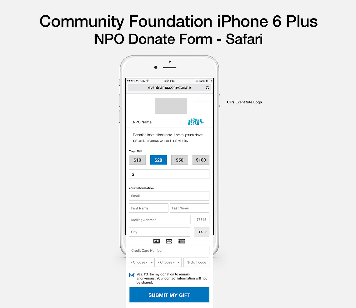 Mobile Donation Forms