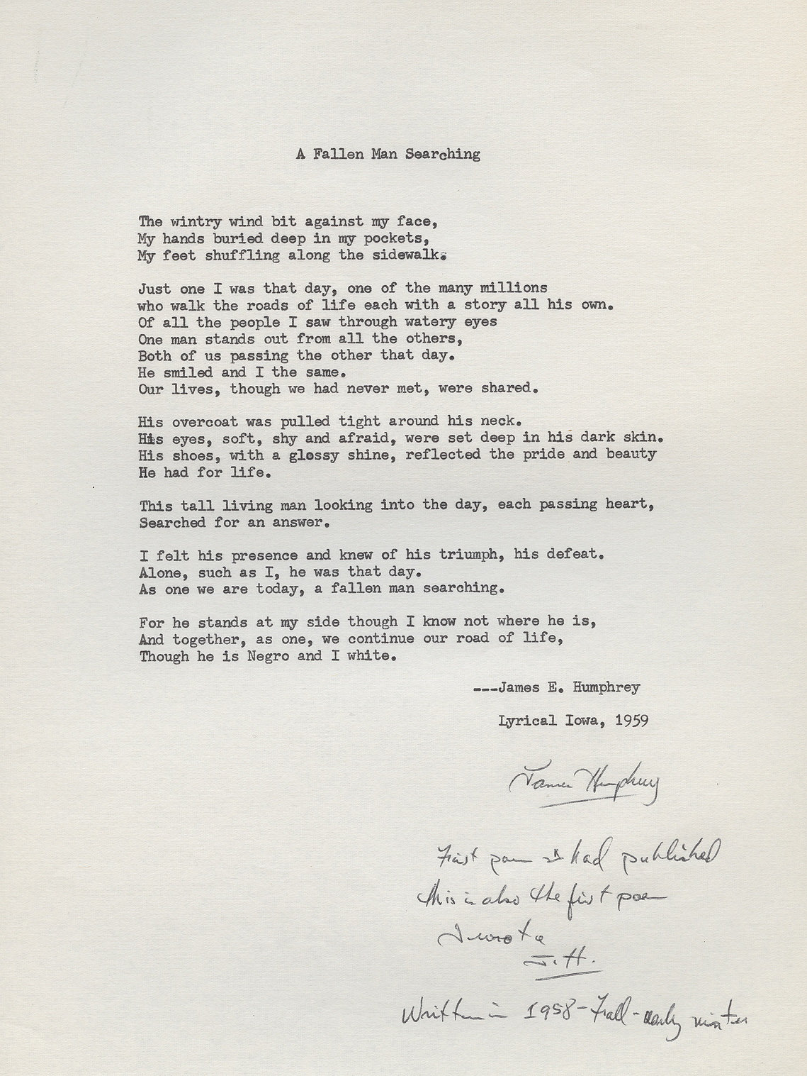james humphrey, poet, poetry, poem