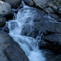 Waterfall and rocks