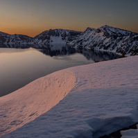 A beautiful sunrise over Crater lake