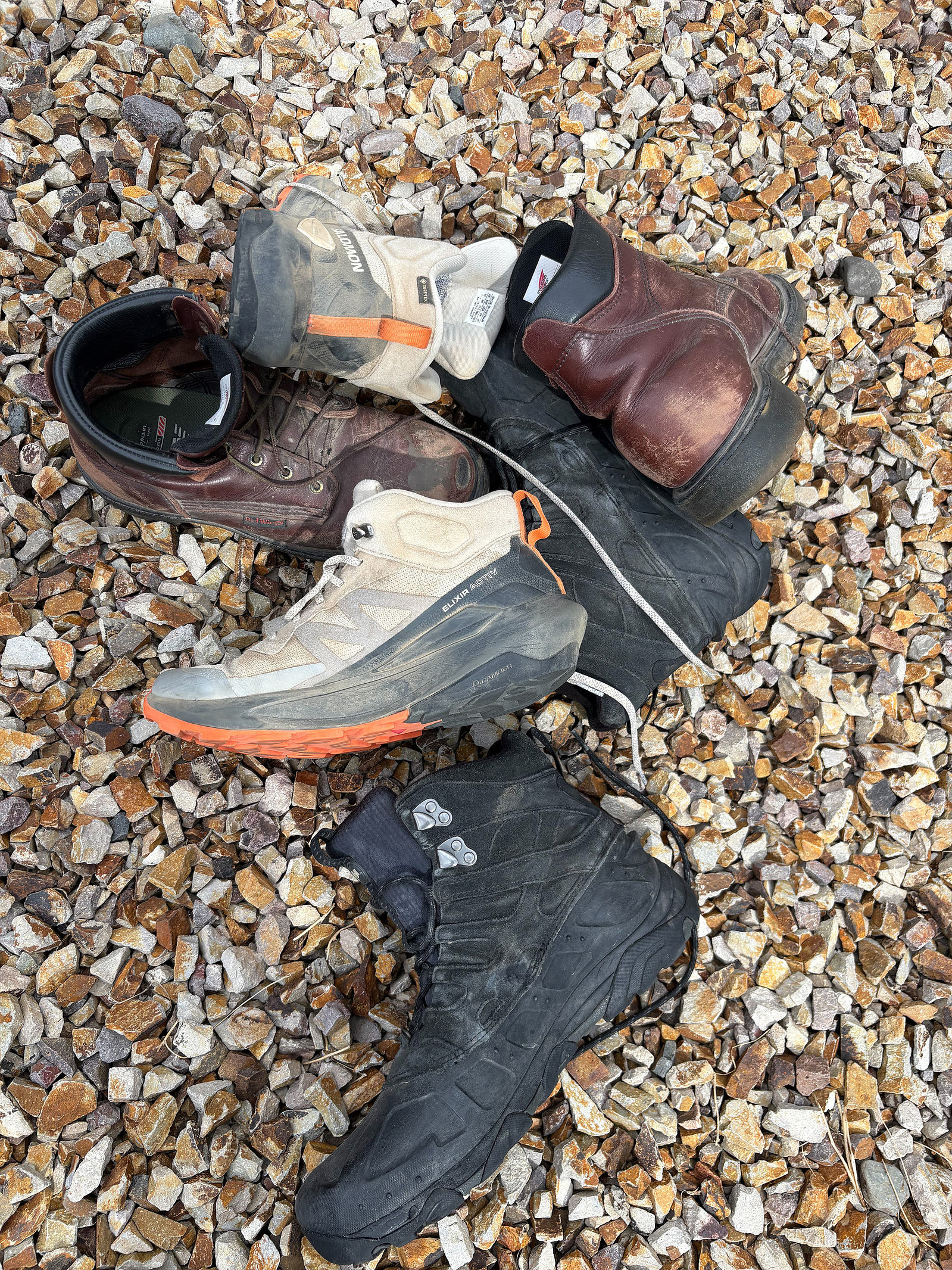 Different types of hiking boots