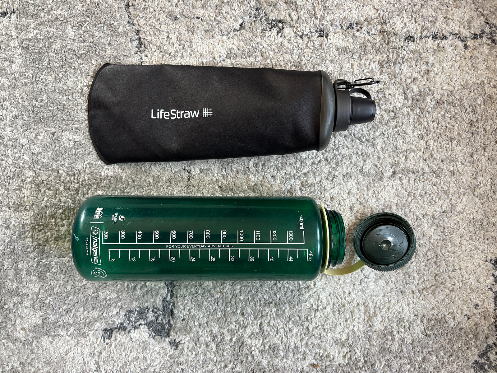 Lifestraw and REI Nalgene Bottle
