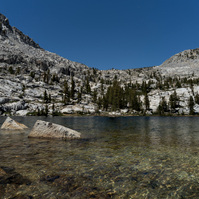 Grouse Lake with granite rocks