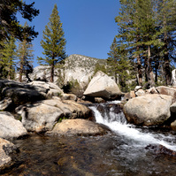 Waterfall and rocks