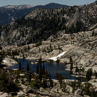 A lake within a granite basin