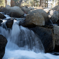 Waterfall and rocks