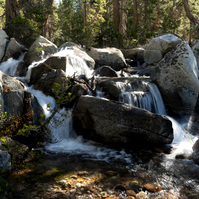 Waterfall and rocks