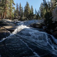 Waterfall and rocks