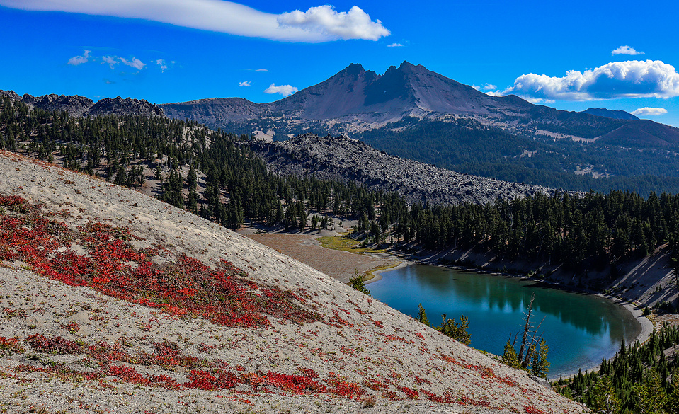 Mirror Lake with Broken Top in the Background