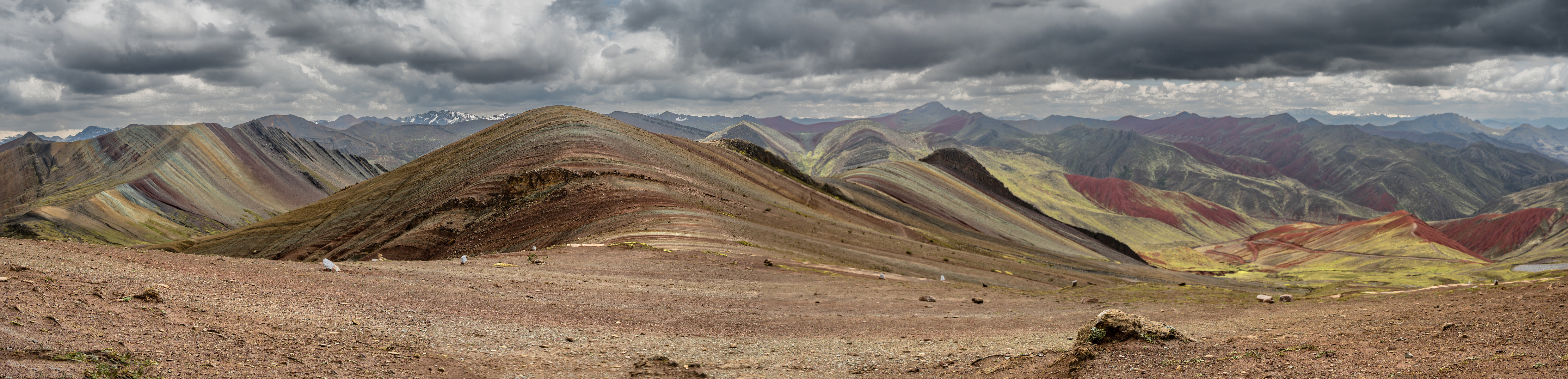 The colored hills of Polccoyo in the Peruvian Andes