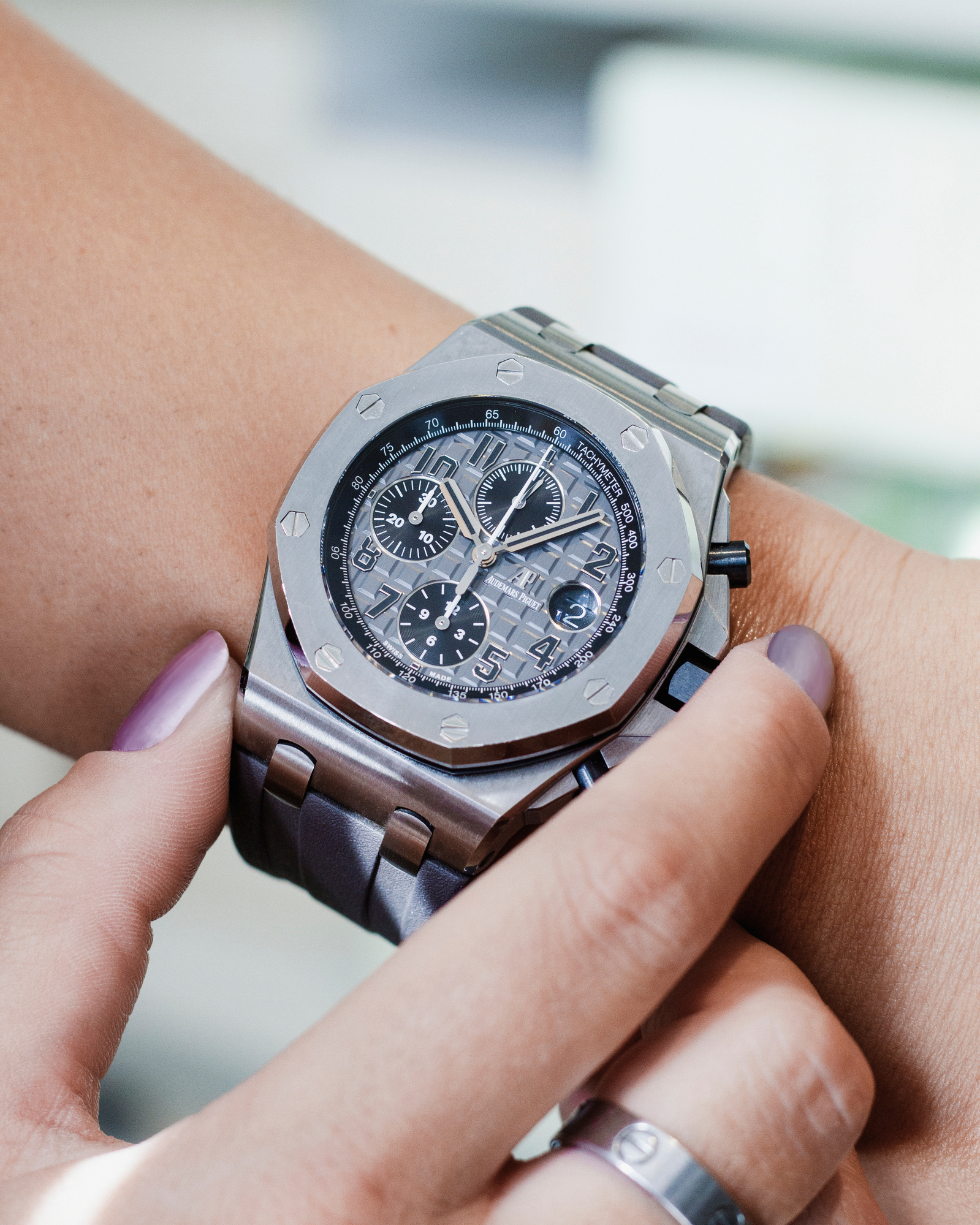 Lifestyle Photography of Audemars Piguet luxury watch brand on wrist