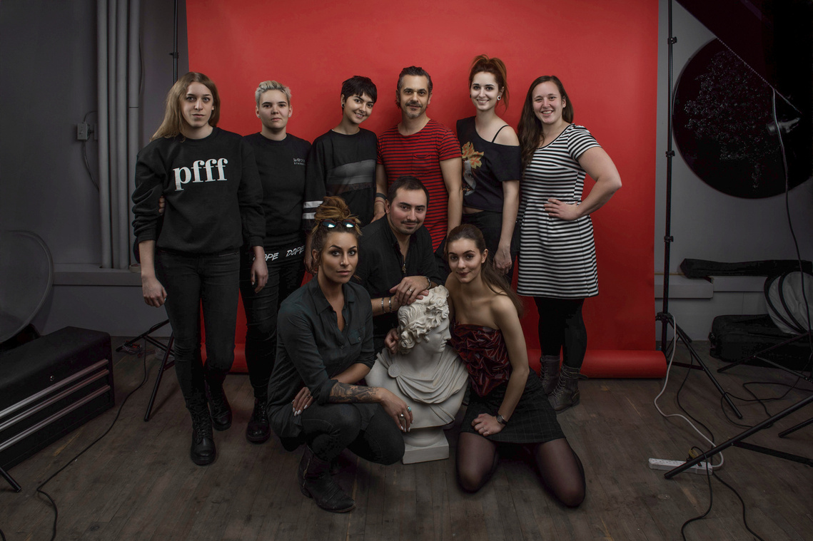 Fashion and art collide in a Spartacus-inspired photo shoot with bold, sculptural hair styling