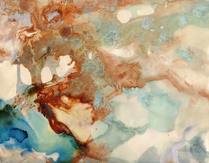 Primary Reactions. Chemicals on photographic paper. 2015