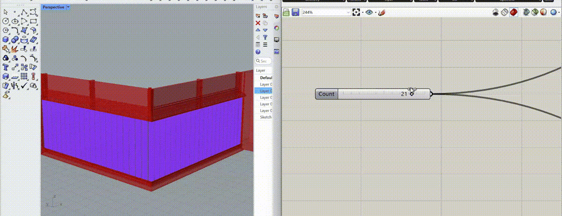 Parametric script to wrap around the corner, reducing the SKUs to only.
