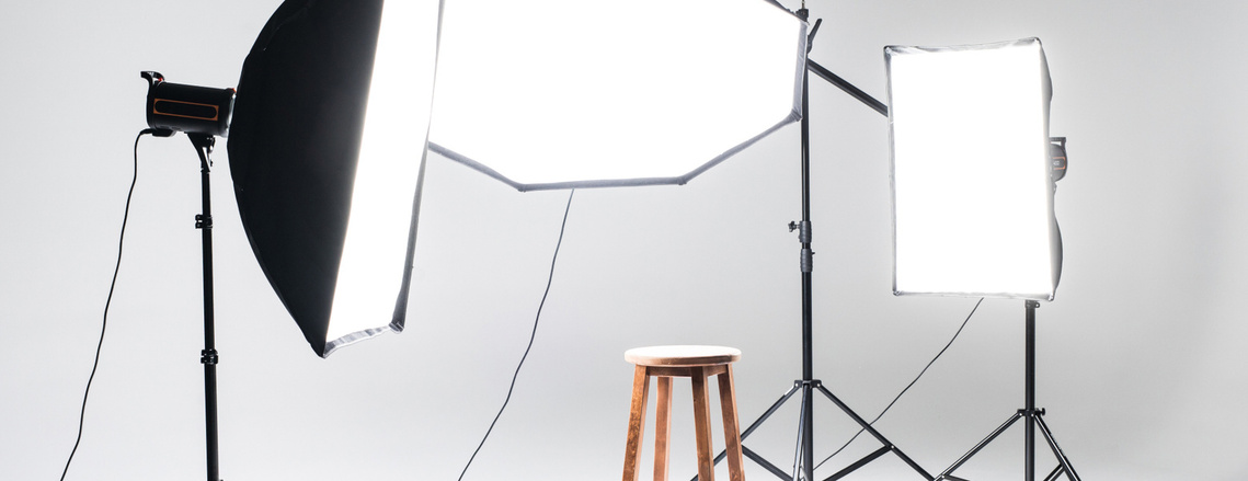 Talle de iluminación en estudio