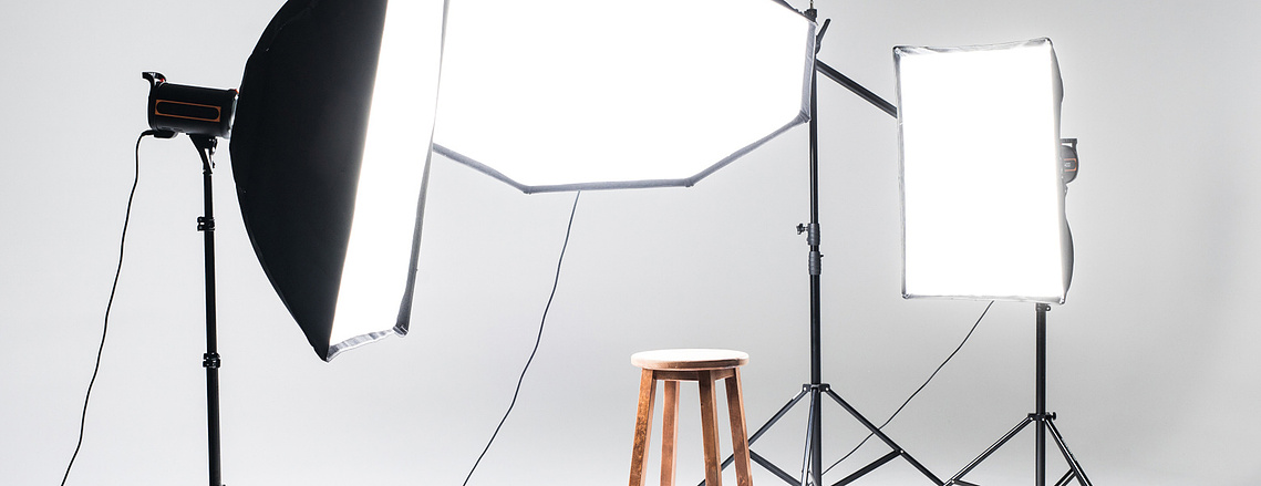 Talle de iluminación en estudio