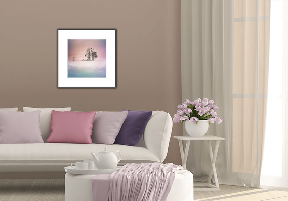 Bring in a touch of color while evoking a sense of joy and peacefulness with an ethereal sunrise image.