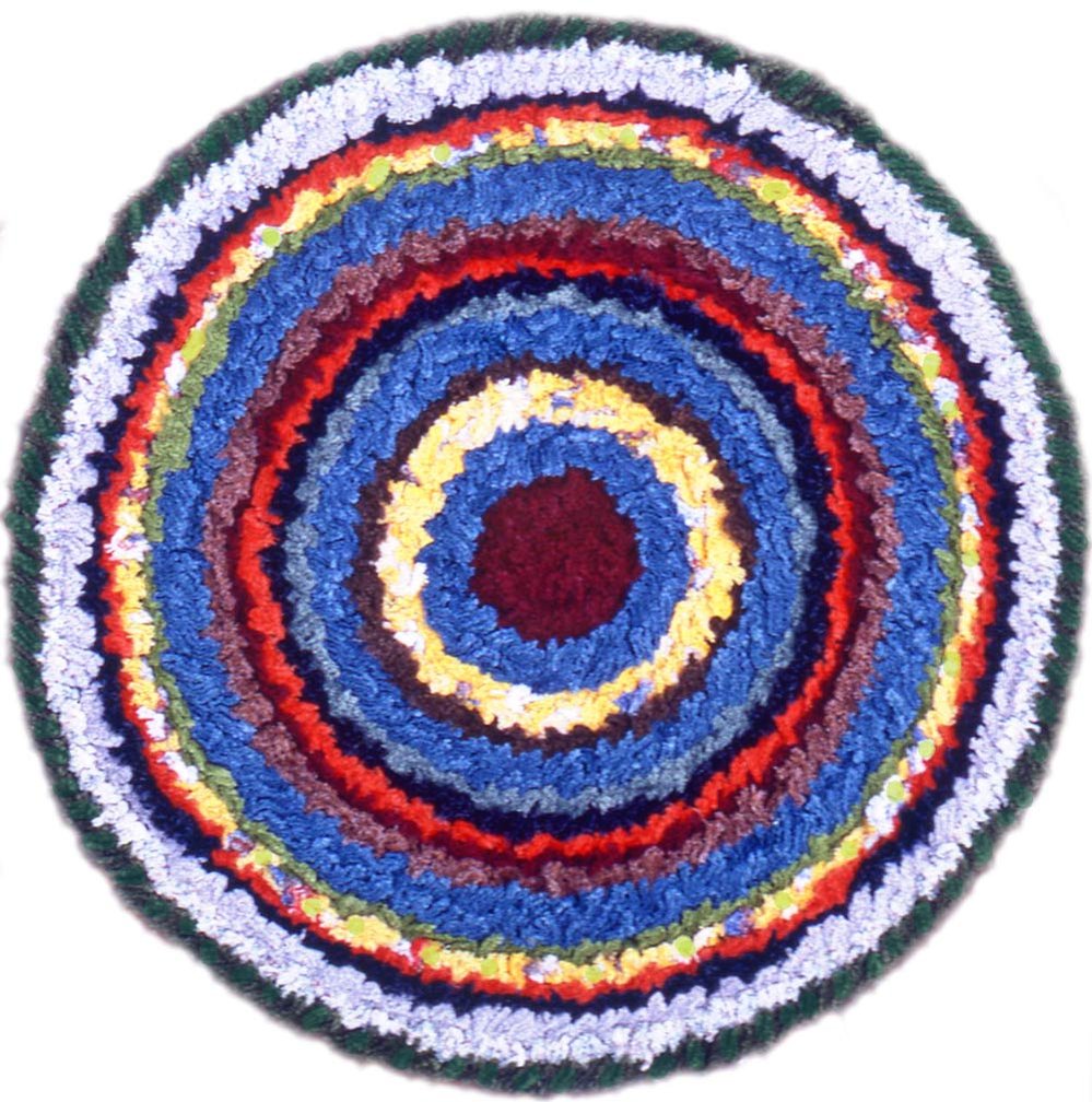 What you can make in Shirret: use my special crochet needle, shirret cord, to make luxury rugs with fabric scraps, new in crochet.