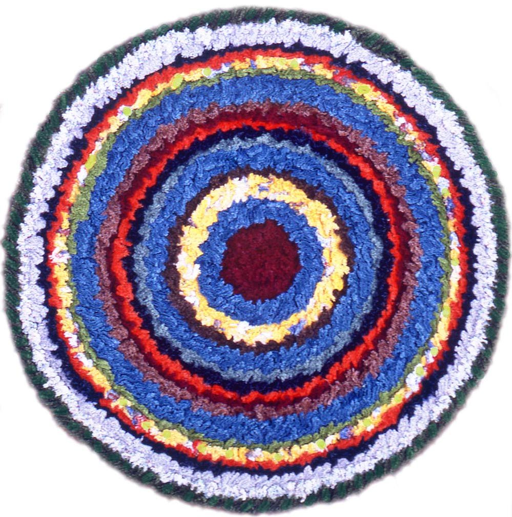 What you can make in Shirret: use my special crochet needle, shirret cord, to make luxury rugs with fabric scraps, new in crochet.