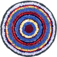 What you can make in Shirret: use my special crochet needle, shirret cord, to make luxury rugs with fabric scraps, new in crochet.