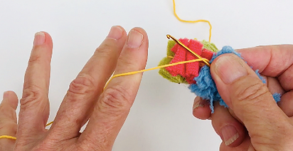 Easy three-minute crochet and shirret online video lessons on your computer, to make luxury from fabric scraps at america shirrets dot com.