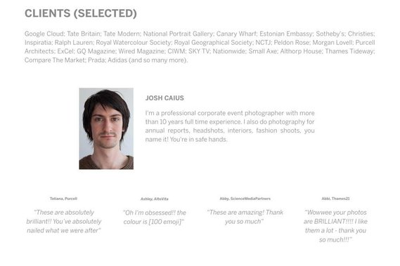 Josh Caius, corporate event photographer based in London.