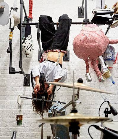 Performance art photographer Josh Caius, photographing live art at David Roberts Art Foundation 