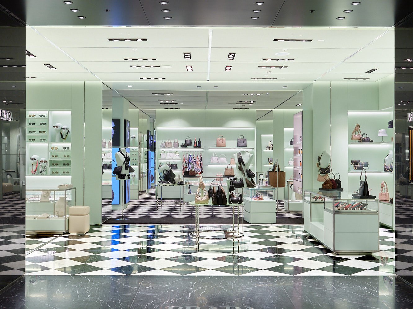 Luxury Interiors photography for Prada at Heathrow by Josh Caius