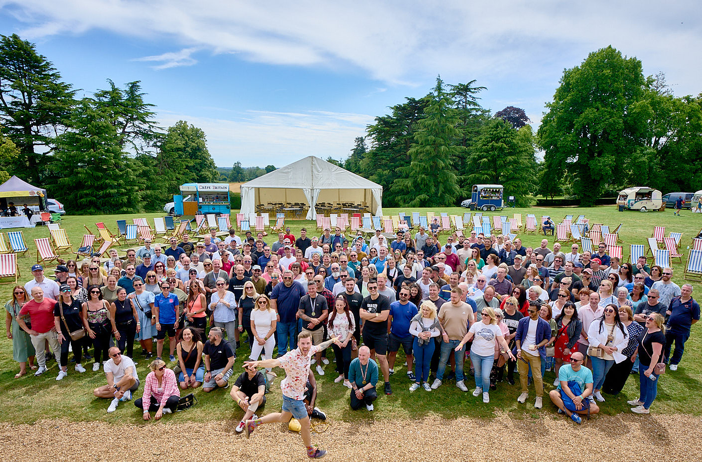 Large group shot photographer for corporate fun day