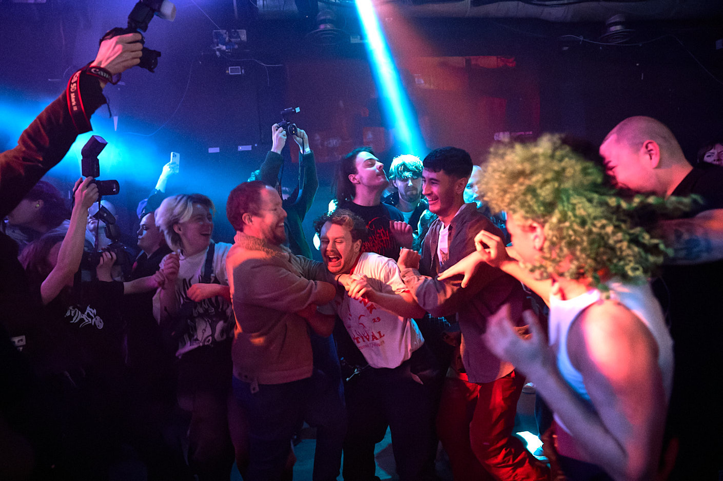 Live music mosh pit photography at a punk gig in Colours Hoxton by Josh Caius 