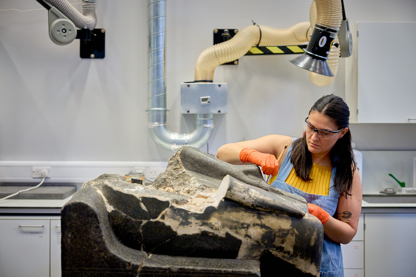 Photograph of employees in action at The British Museum