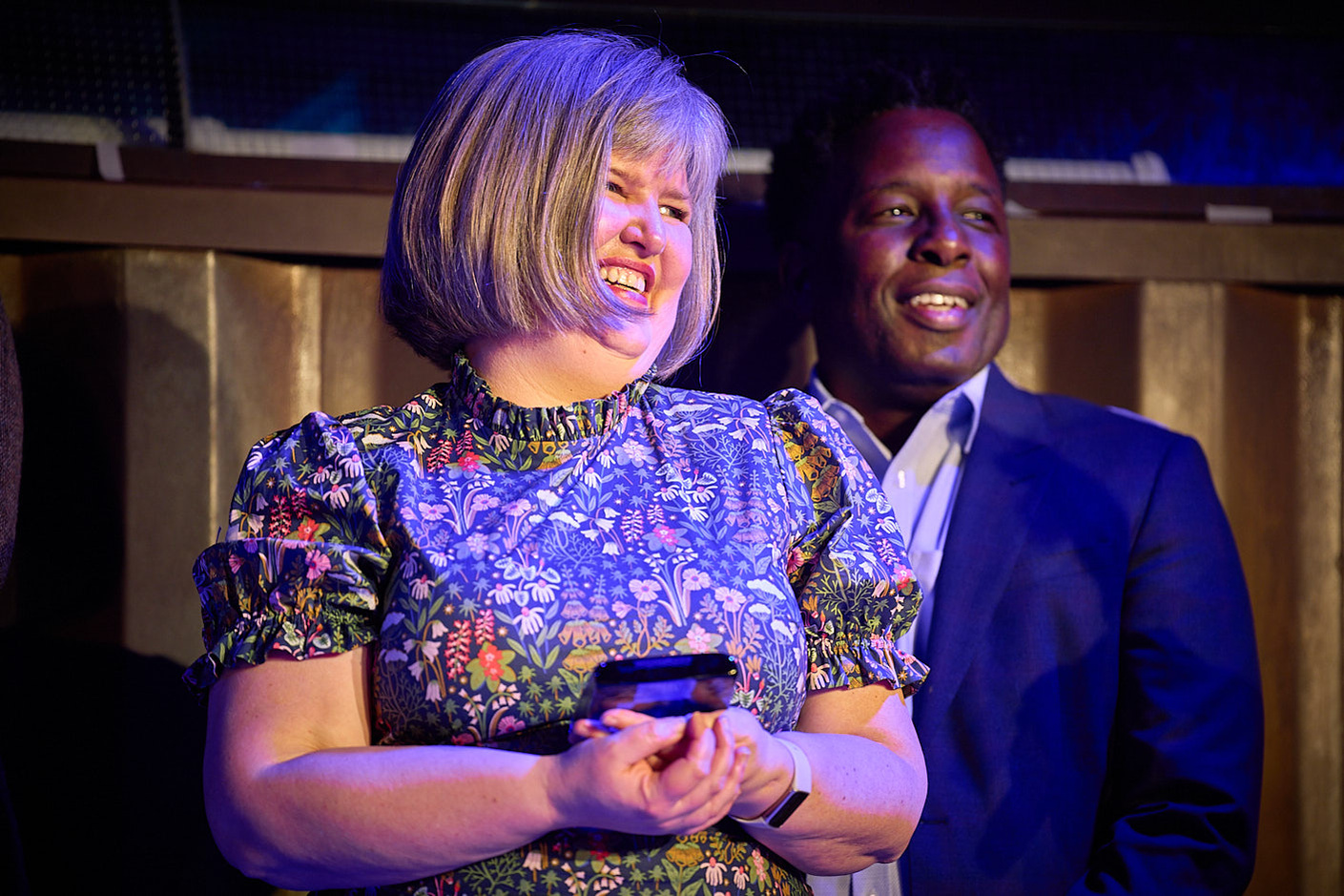 Candid award ceremony and corporate party photography by Josh Caius at Ministry, Southwark.
