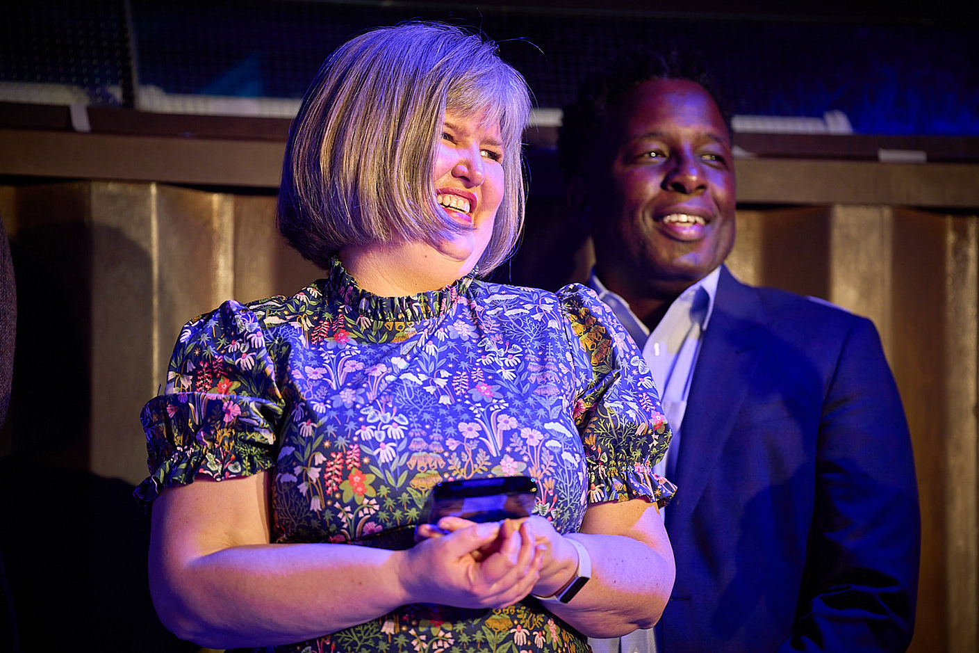 Candid award ceremony and corporate party photography by Josh Caius at Ministry, Southwark.
