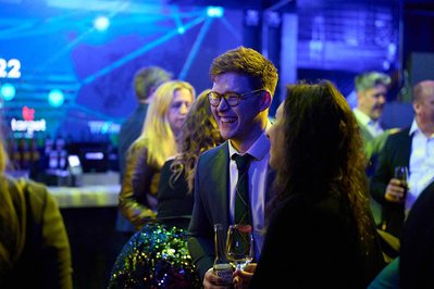 Year end party photographer for corporate events in London. This photo was taken at Ministry in London, for Digi Leaders Digi100 awards. Candid photography of award winners after the formal event.